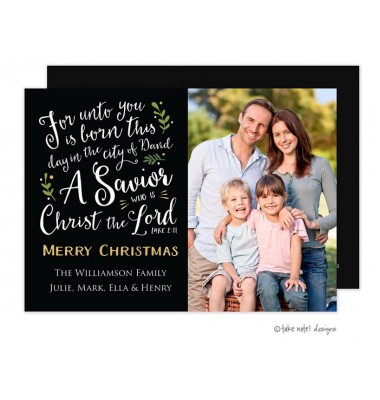 Christmas Digital Photo Cards, Luke 2:11 Christmas, Take Note Designs